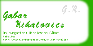 gabor mihalovics business card
